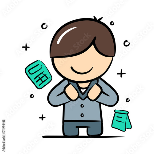 become a businessman. big dreams illustration