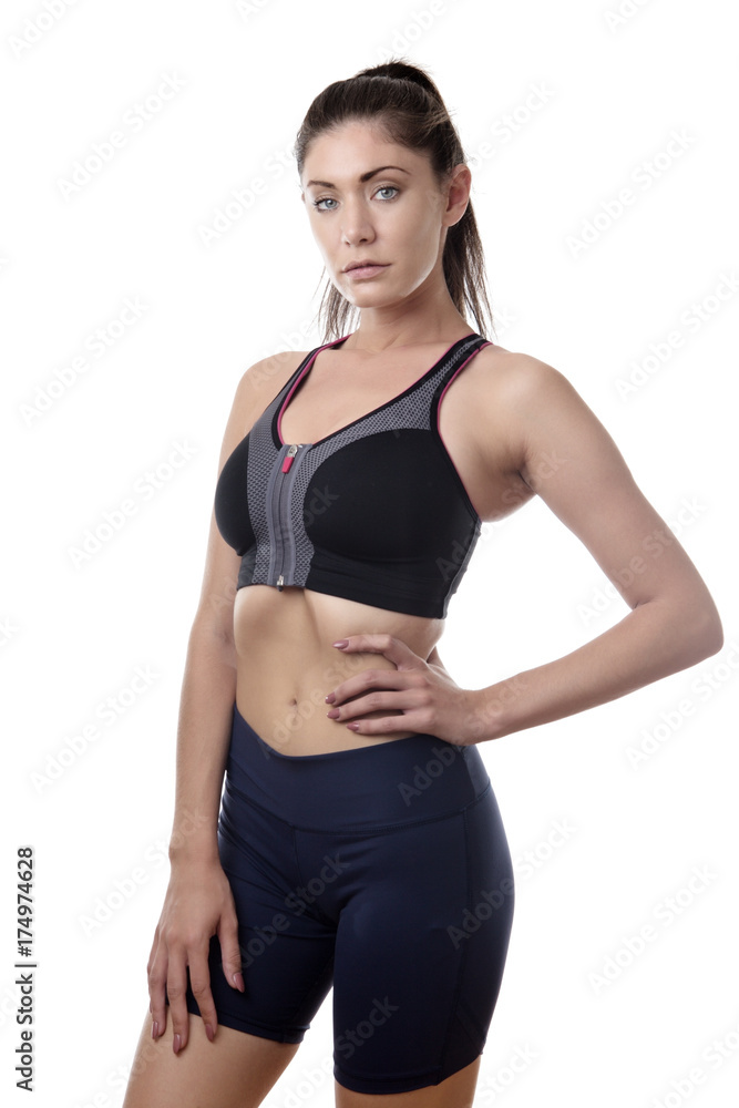 standing fitness woman shot in the studio standing fitness woman shot in the studio