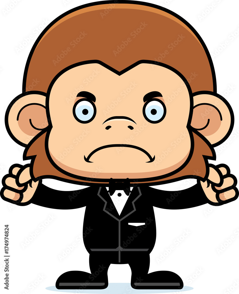 Cartoon Angry Groom Monkey Cartoon Angry Groom Monkey