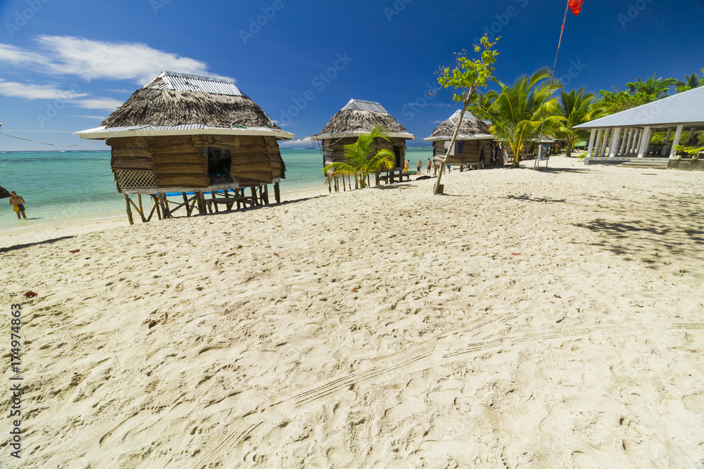 samoan fale bungalow at the beach in samoa savaii lano beach samoan fale bungalow at the beach in samoa savaii lano beach