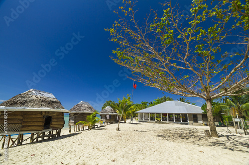 samoan fale bungalow at the beach in samoa savaii lano beach © Libor