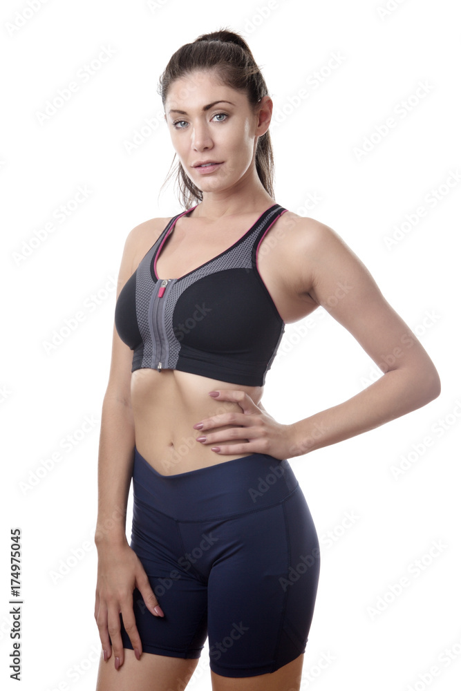 standing fitness woman shot in the studio standing fitness woman shot in the studio