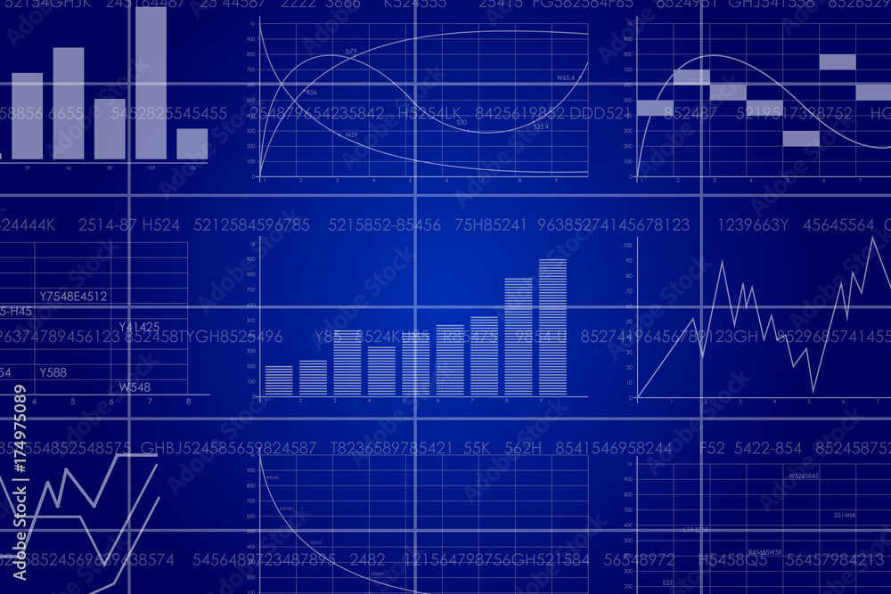 Vector business theme illustration. Background with graphs and figures. Vector business theme illustration. Background with graphs and figures.