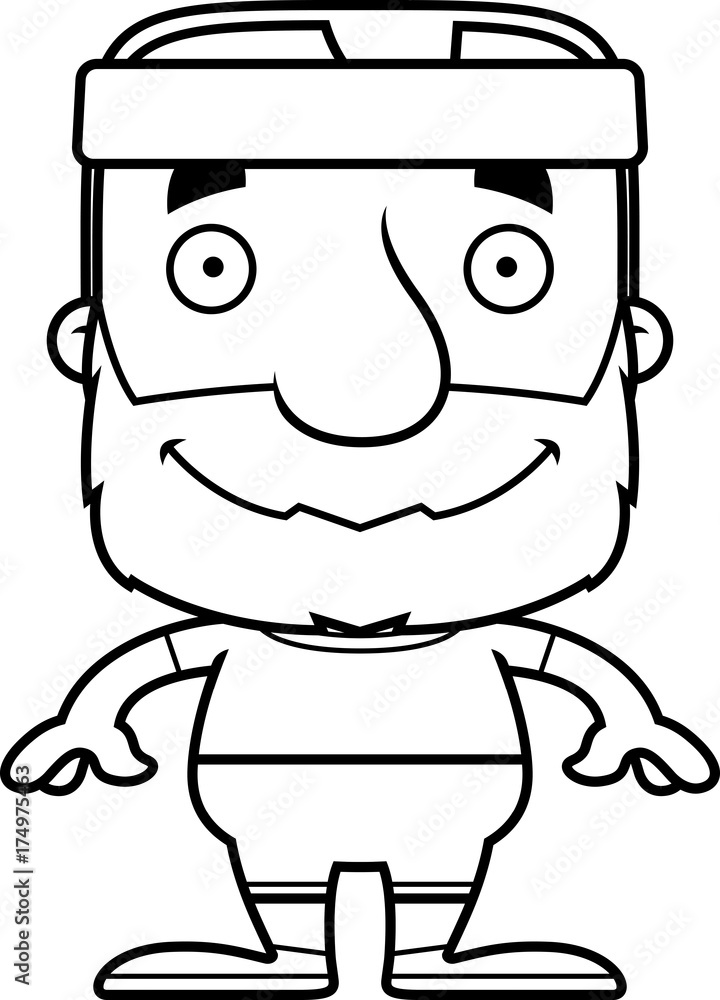 Cartoon Smiling Fitness Man Cartoon Smiling Fitness Man