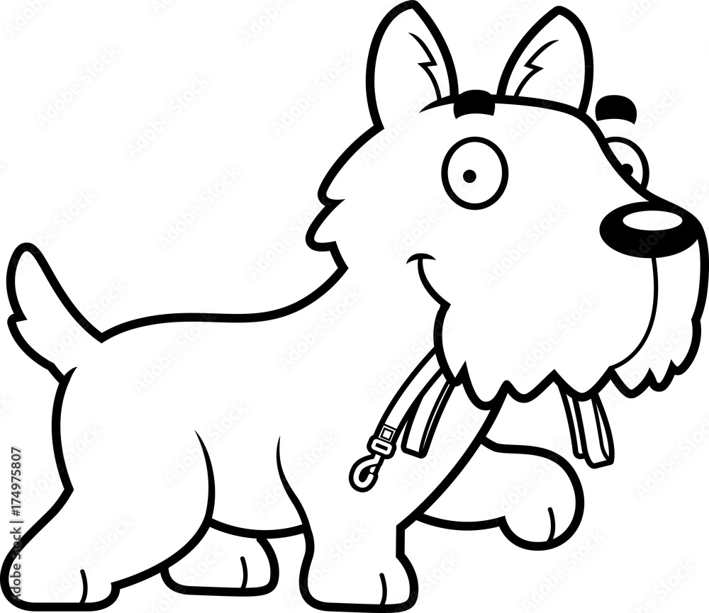 Cartoon Scottie Leash Cartoon Scottie Leash