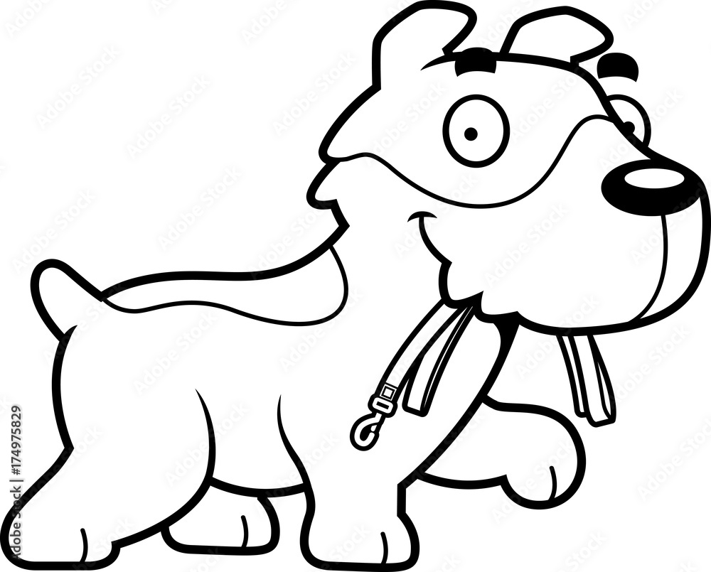 Cartoon Jack Russell Terrier Leash Cartoon Jack Russell Terrier Leash