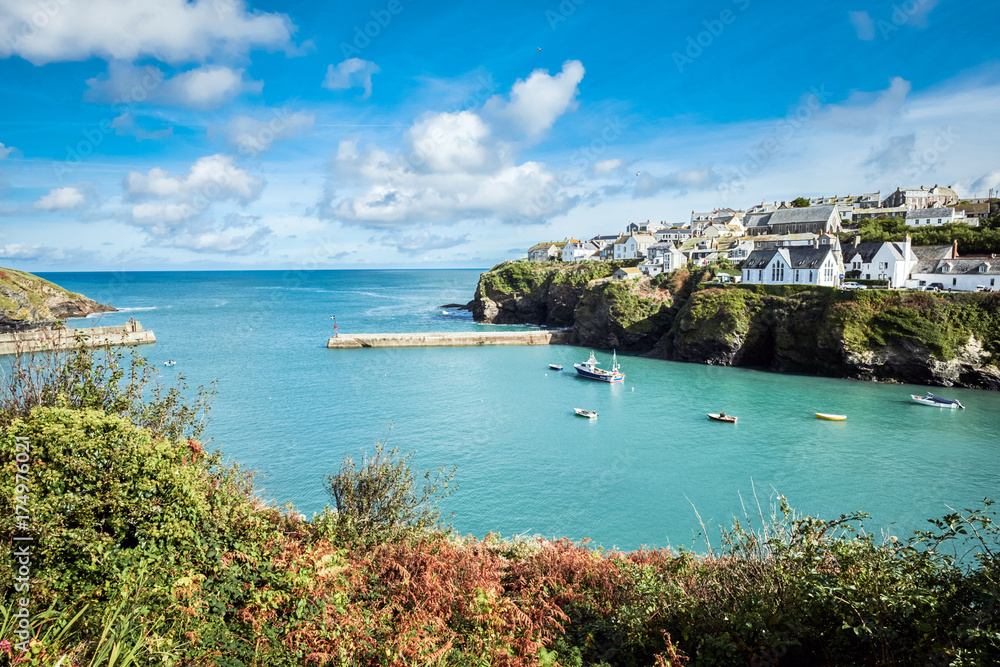 old fishing village / Port Isaac, the little village on the sea in Cornwall