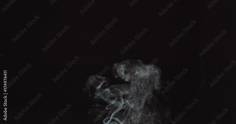 Wisps of white smoke swirling in the air on white background Wisps of white smoke swirling in the air on white background