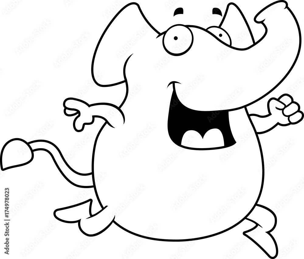 Fototapeta premium Elephant Running