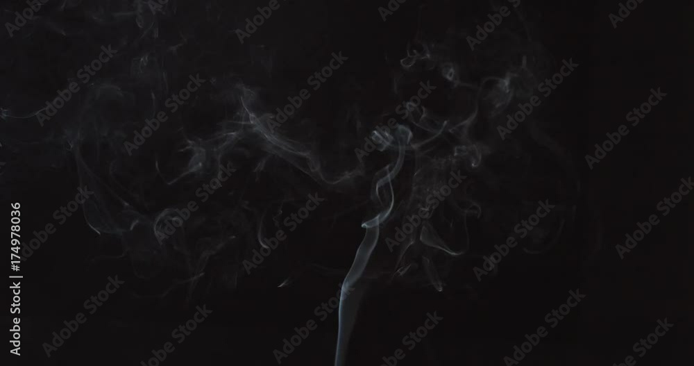 Wisps of white smoke swirling in the air on white background Wisps of white smoke swirling in the air on white background