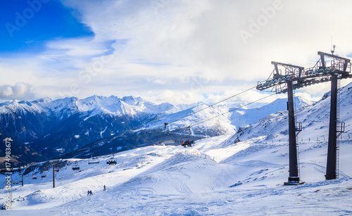 Ski lift.  Ski resort Bad Gasteinl, Austria © Nikolai Korzhov