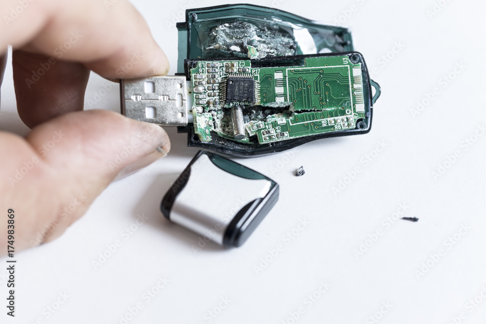 broken usb stick, isolated Stock Photo | Adobe Stock