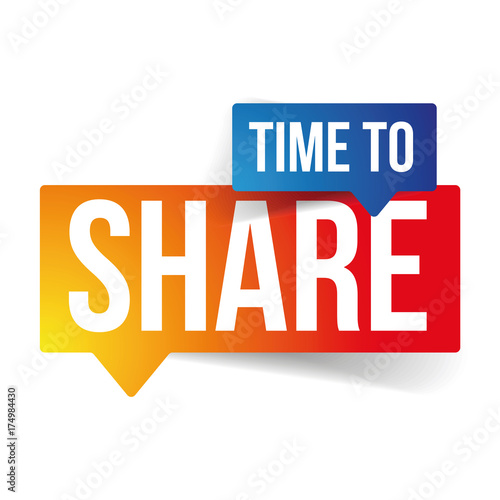 Time to Share sign vector