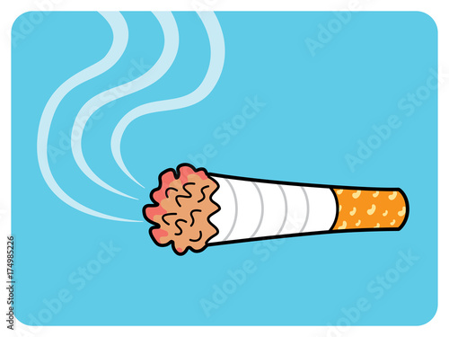 Cigarette vector icon. Smoking area sign.