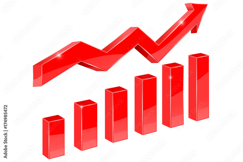 Red financial graph Red financial graph