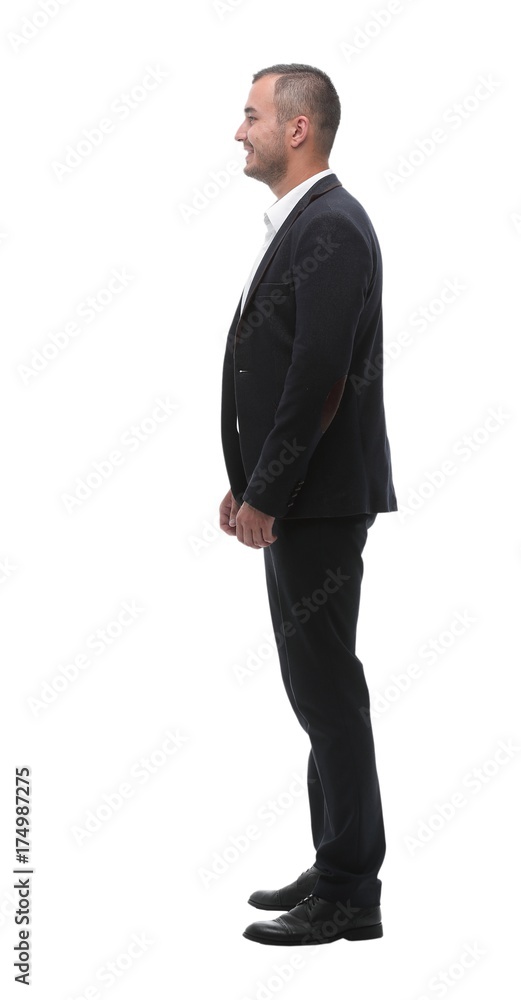 side view.portrait of a successful businessman. side view.portrait of a successful businessman.