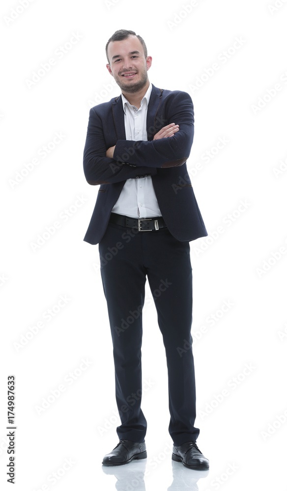 in full growth .portrait of successful business man. in full growth .portrait of successful business man.