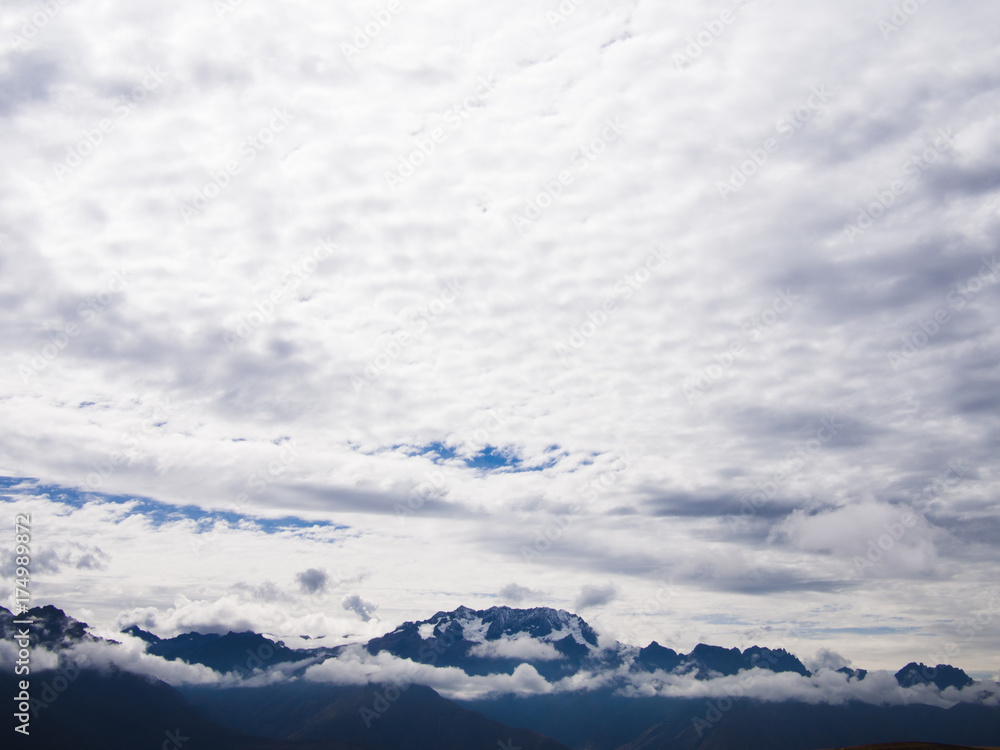 Andes mountains with clouds Andes mountains with clouds