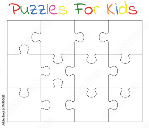Vector puzzles for kids