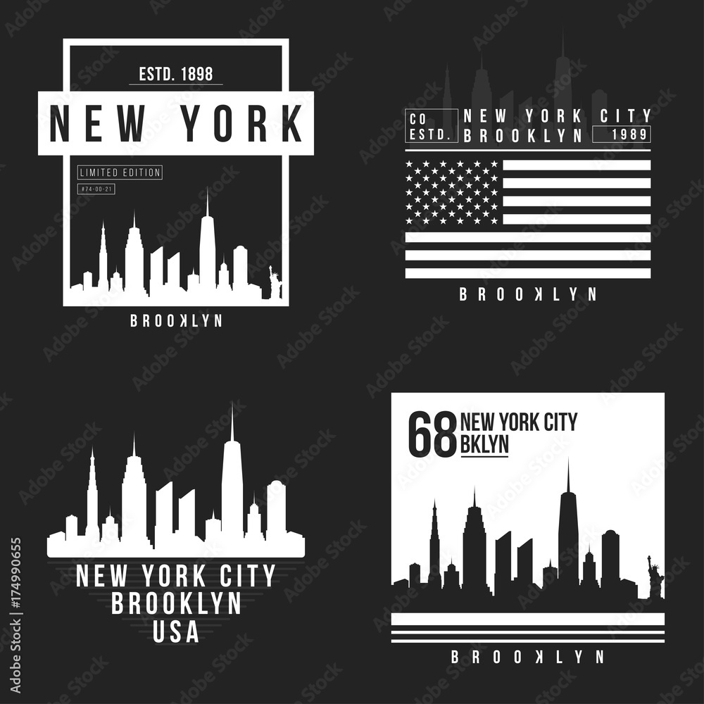 New york city graphic t-shirt design tee print Vector Image