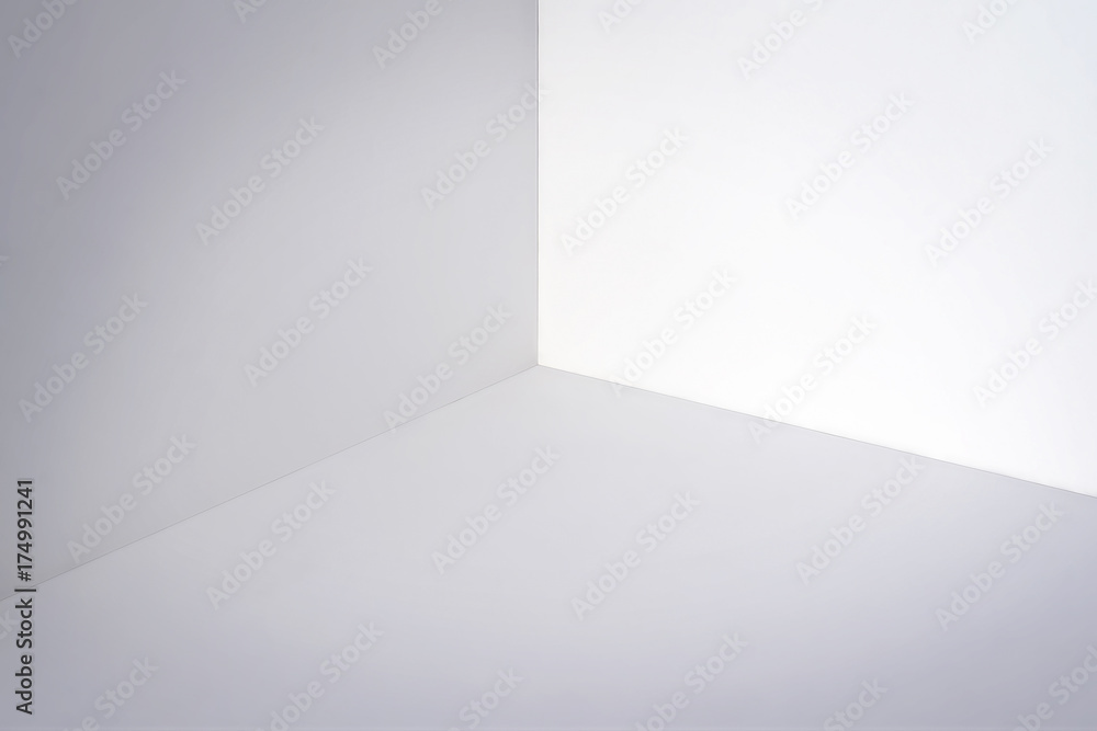 Empty white corner