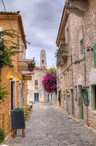 A beautiful medivial alley in Aeropolis village