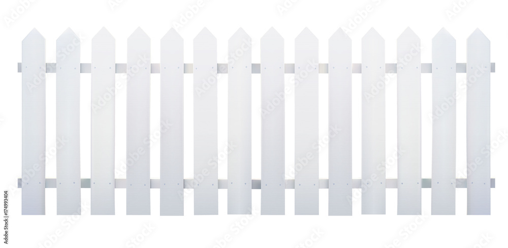Wooden fence white - Vector illustration Wooden fence white - Vector illustration