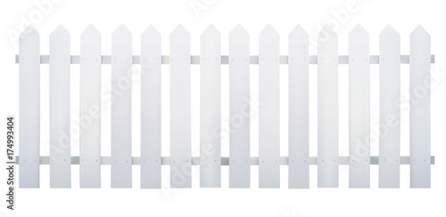 Wooden fence white - Vector illustration Fototapet