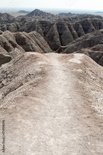 Trail into oblivion - Badlands National Park in South Dakota