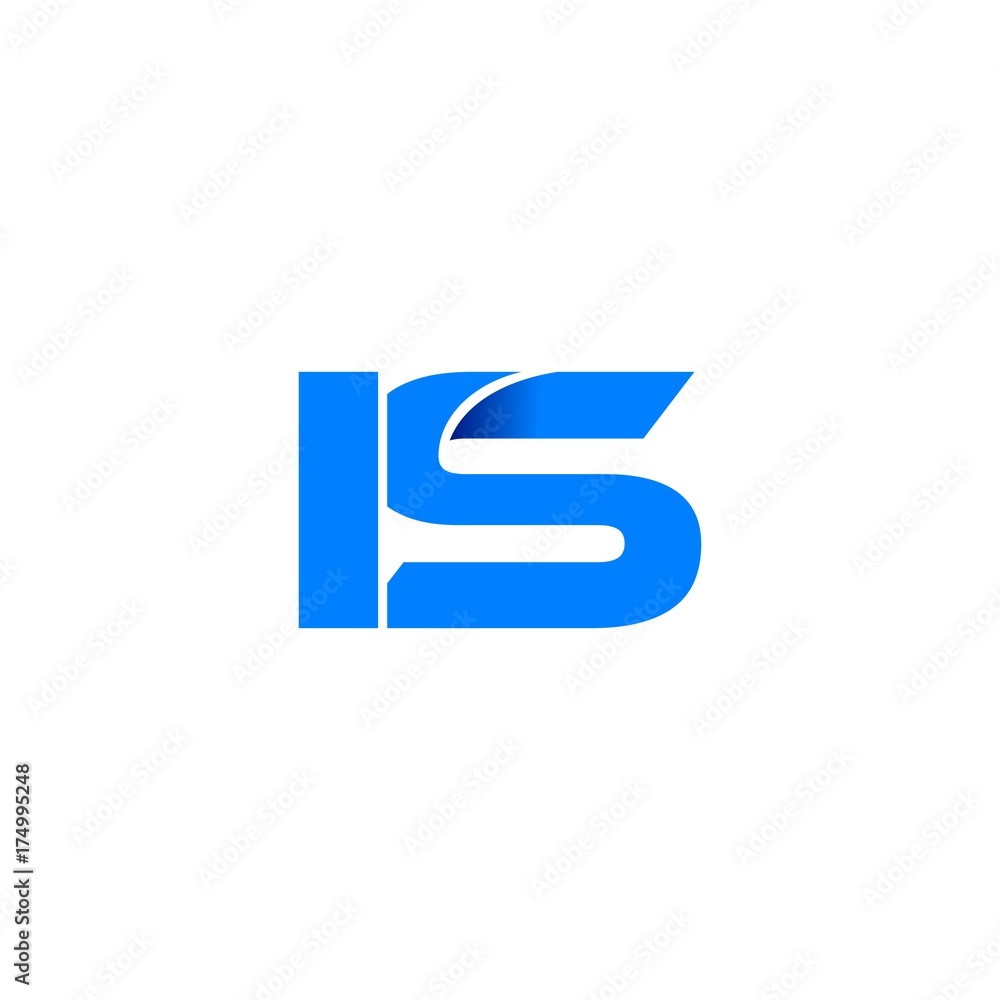 is logo initial logo vector modern blue fold style is logo initial logo vector modern blue fold style