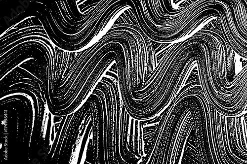 Grunge soap texture black and white. Distress black and white rough foam trace magnificent background. Noise dirty rectangle grunge foam texture. Dirty artistic soap background.