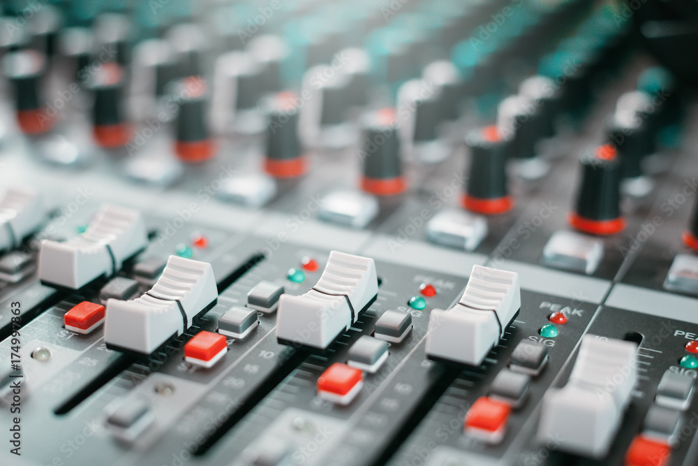 sound mixer. recording studio. sound mixer. recording studio.