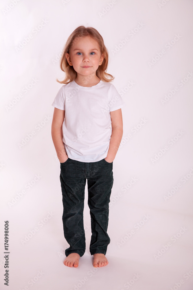 little girl child isolated on white little girl child isolated on white