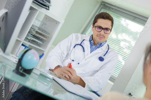 patient having a conversation with a doctor