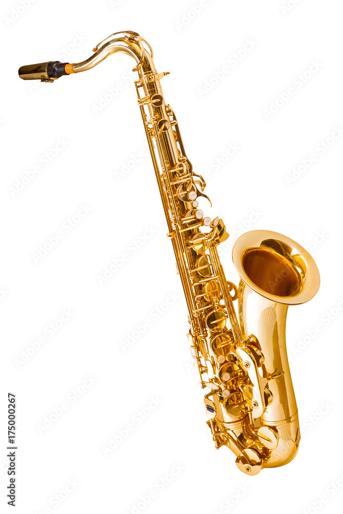 Fototapeta premium saksofon na białym tle