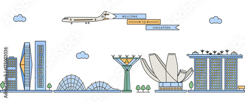 Set of top-rated singaporean attractions