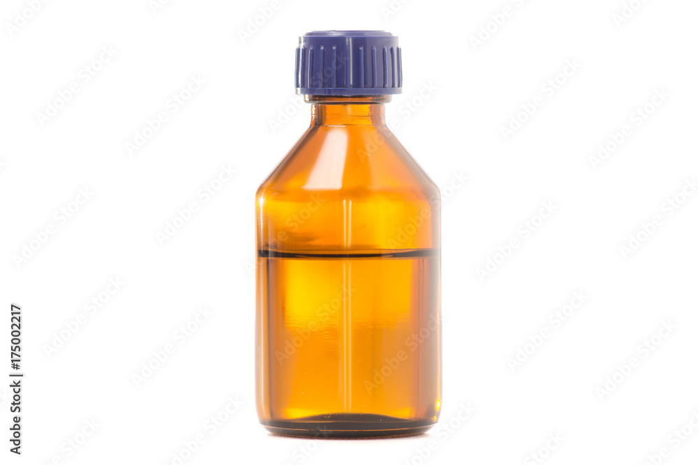 Glass jar with alcohol medicine Glass jar with alcohol medicine