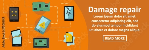 Damage repair gadget banner horizontal concept