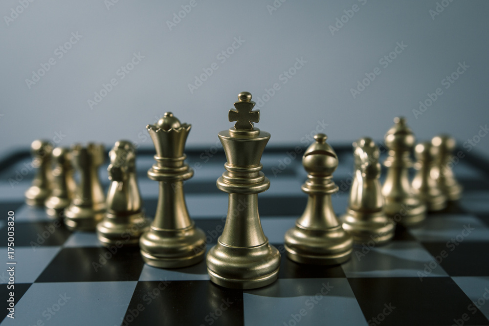 Chess board game concept of business team and competition and strategy Chess board game concept of business team and competition and strategy