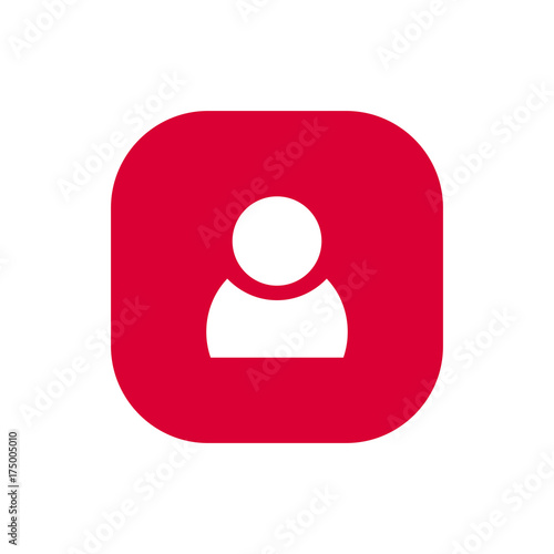 People person square icon vector