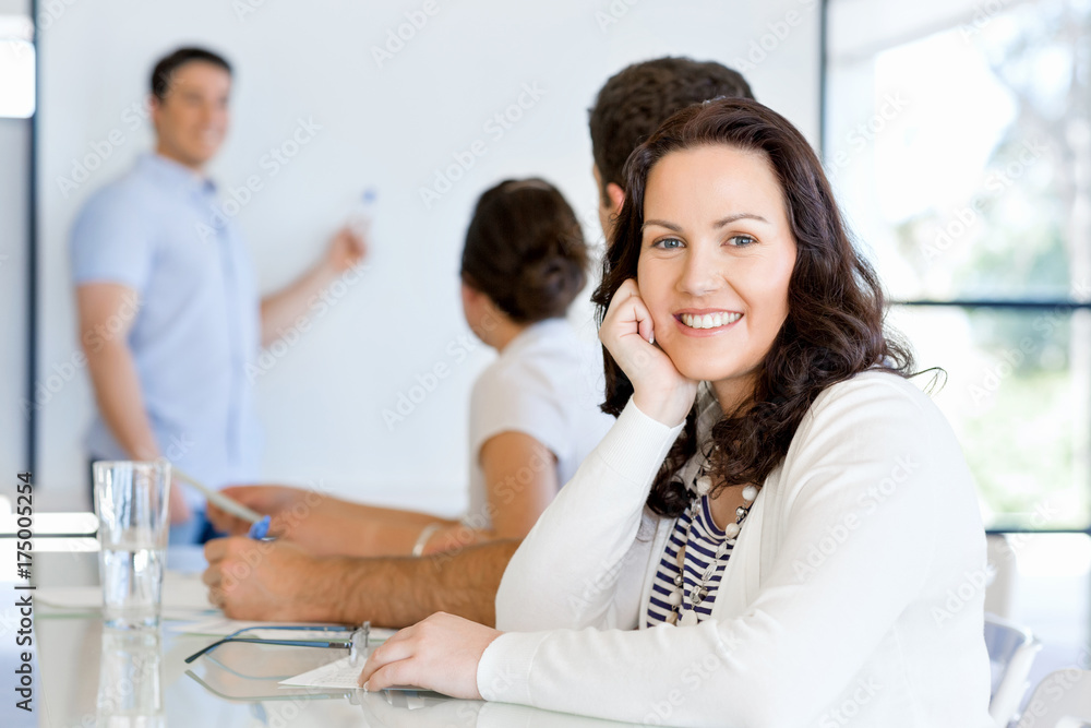 Business meeting with presentation Business meeting with presentation