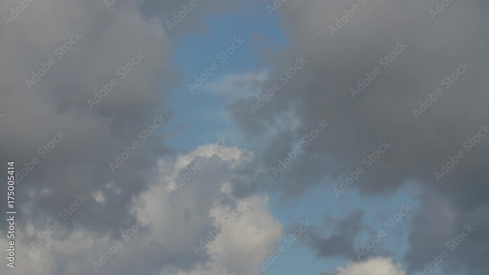 Gray clouds on moody sky timelapse. Gray clouds on moody sky timelapse.