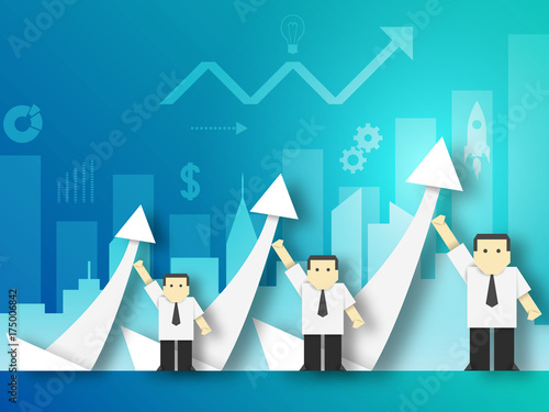 A Team of Businessman Shows...