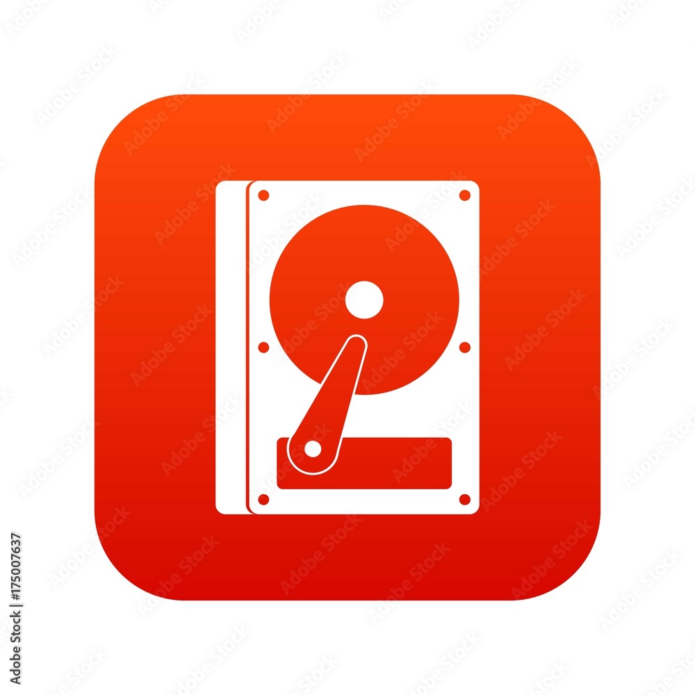 HDD icon digital red HDD icon digital red