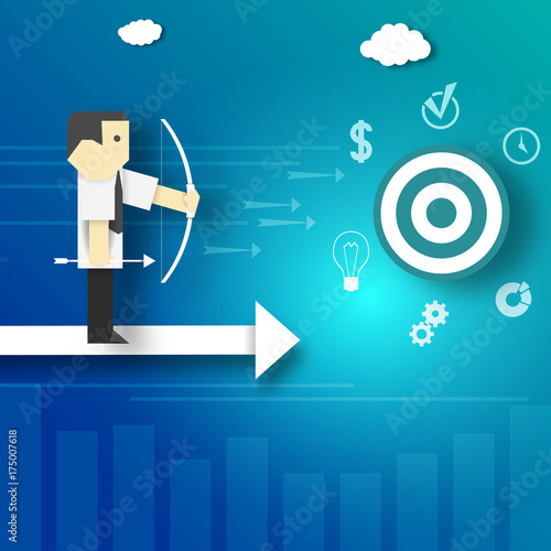 Precise Businessman Aiming ...