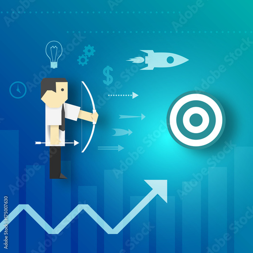 Precise Businessman Aiming ...