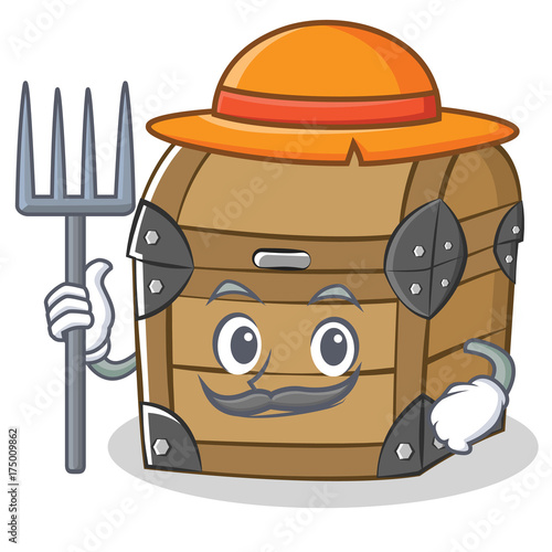 Farmer chest character cartoon style