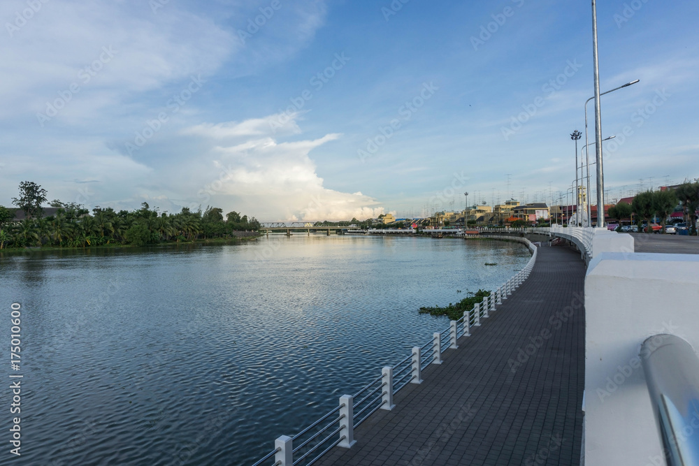 Landmarks riverside River market ratchaburi Thailand