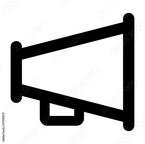loud speaker icon on white background