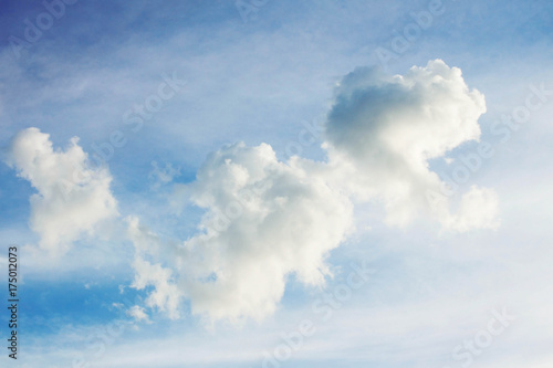 Clouds with animal shapes.